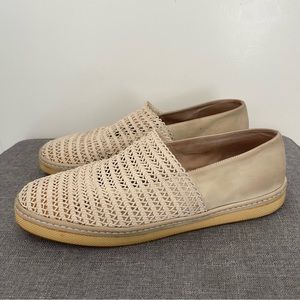 PHILIPPE MODEL Elastic Mesh Lace Slip On Flats - Tan Size 40